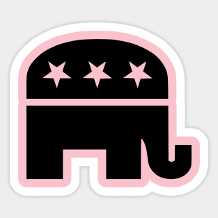 Republican Elephant Black Sticker